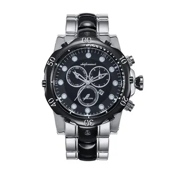 

Fashion Casual Quartz Men Watch Sports Watches With Steel Strip Gift Men's Steel Belt Quartz Watch Domineering HOT SALE