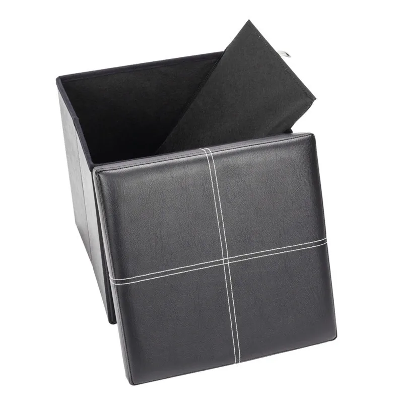 

Portable Folding Home Sofa Stool Living Room Square Casual Foot Stool Children Toys Sundries Organizer Box