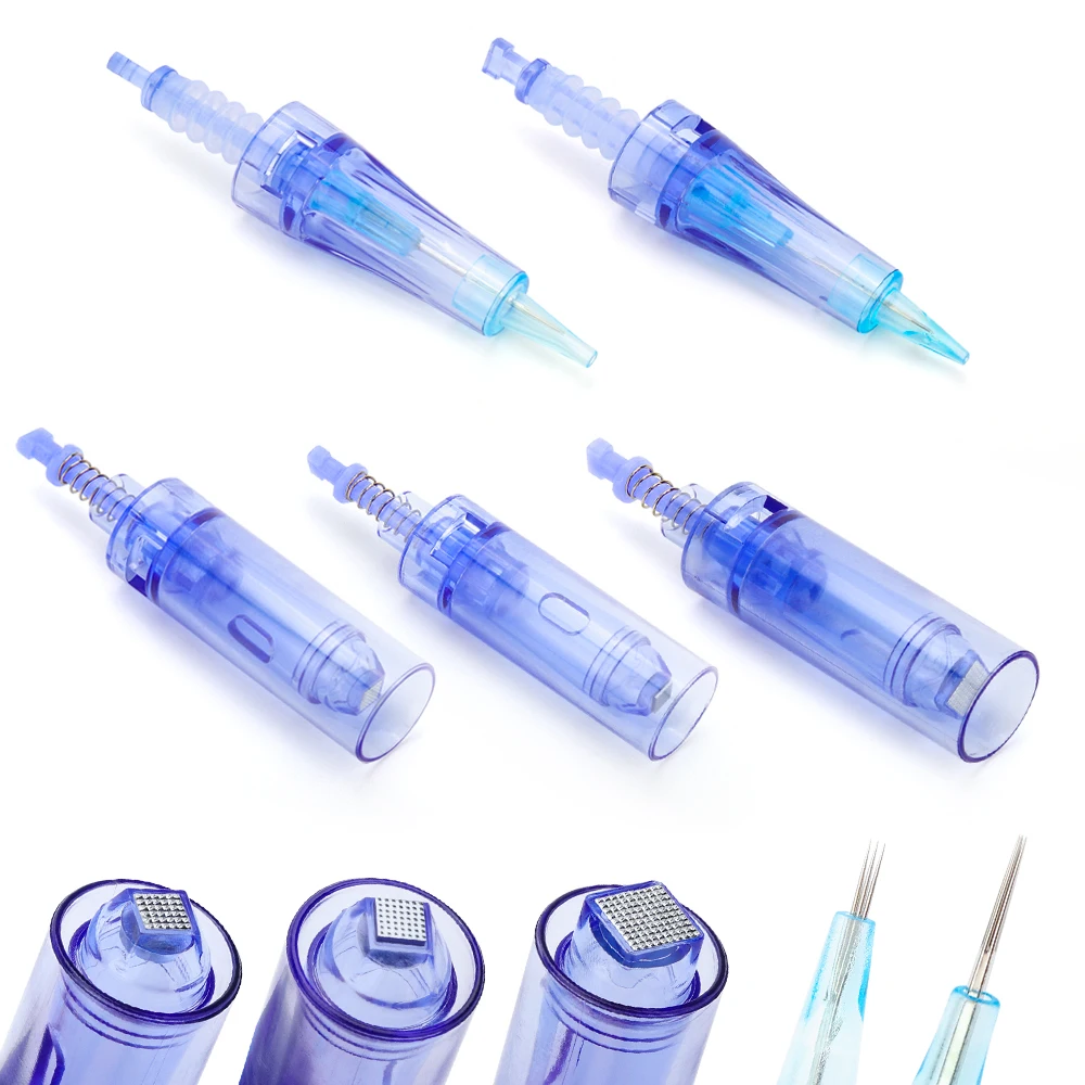 10pcs Blue Dr pen Ultima A1 Needle Cartridges Skin Microneedle Derma Pen Replacement Tattoo Needle Tips