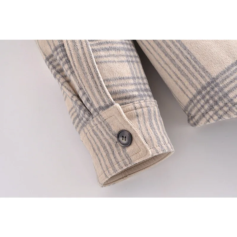 ネットショッピング Sherse 女性のためのヴィンテージチェック柄のタータンチェック柄ジャケット 襟付きのヴィンテージスタイルの長袖チェック柄ジャケット 冬 配送料無料 Hopespeechtherapy Com