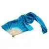 1PCS Pretty Hand Made Belly Dancing Fans Tools Red Rose Green Yellow Blue Beautiful Simulation Bamboo Long Veils Fans ► Photo 2/6