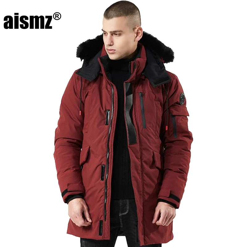 Aismz мужская одежда 2019 мягкая теплая верхняя зимняя куртка abrigo Толстовка