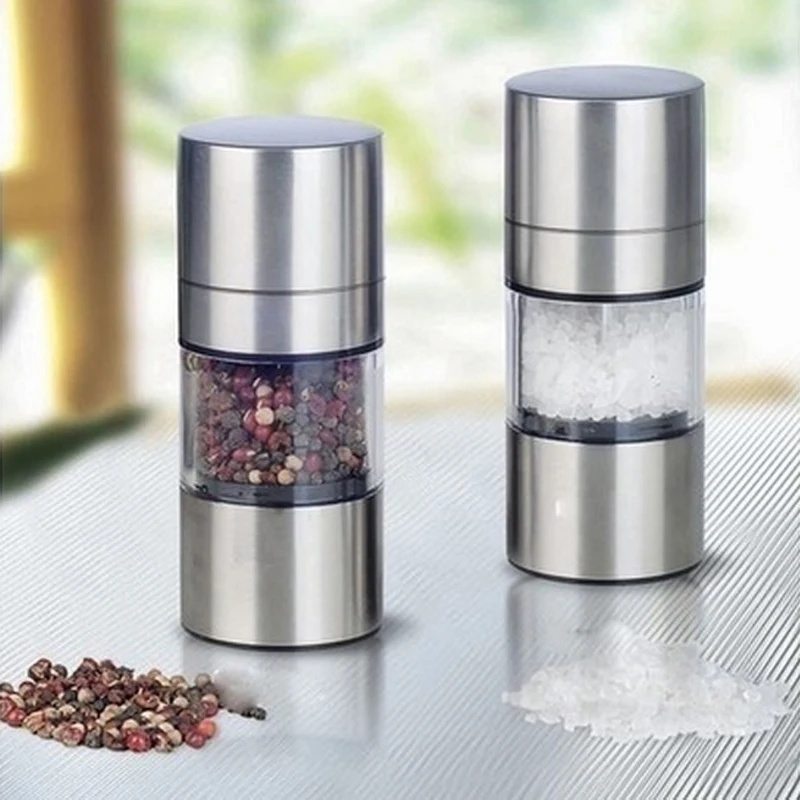 

Manual Salt Pepper Mill Grinder Stainless Steel Seasoning Muller Kitchen Tool Accessories Grinding Bottle Spice Sauce Grinder