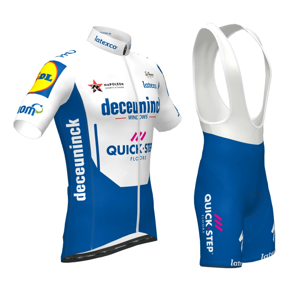 

2020 New QUICKSTEP Pro Team Cycling Jersey Bib Sets Bicycle Cycle Cloth MTB Quick Dry Bike Clothing Ropa Ciclismo 12D Gel Pad