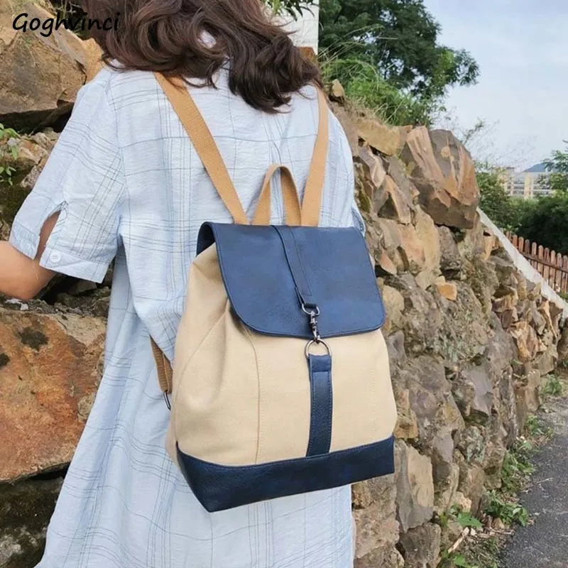 

Рюкзаки Женские в стиле пэчворк, вместительные портативные холщовые сумки в Корейском стиле для путешествий, улицы в стиле ольччан, в стиле преппи, в стиле Харадзюку