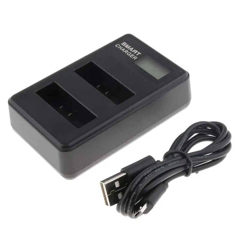RISE-Usb ЖК-дисплей двойной порт зарядное устройство для Xiaomi Yi-Lite/Yi-2/4kplus 4K аксессуары для камеры