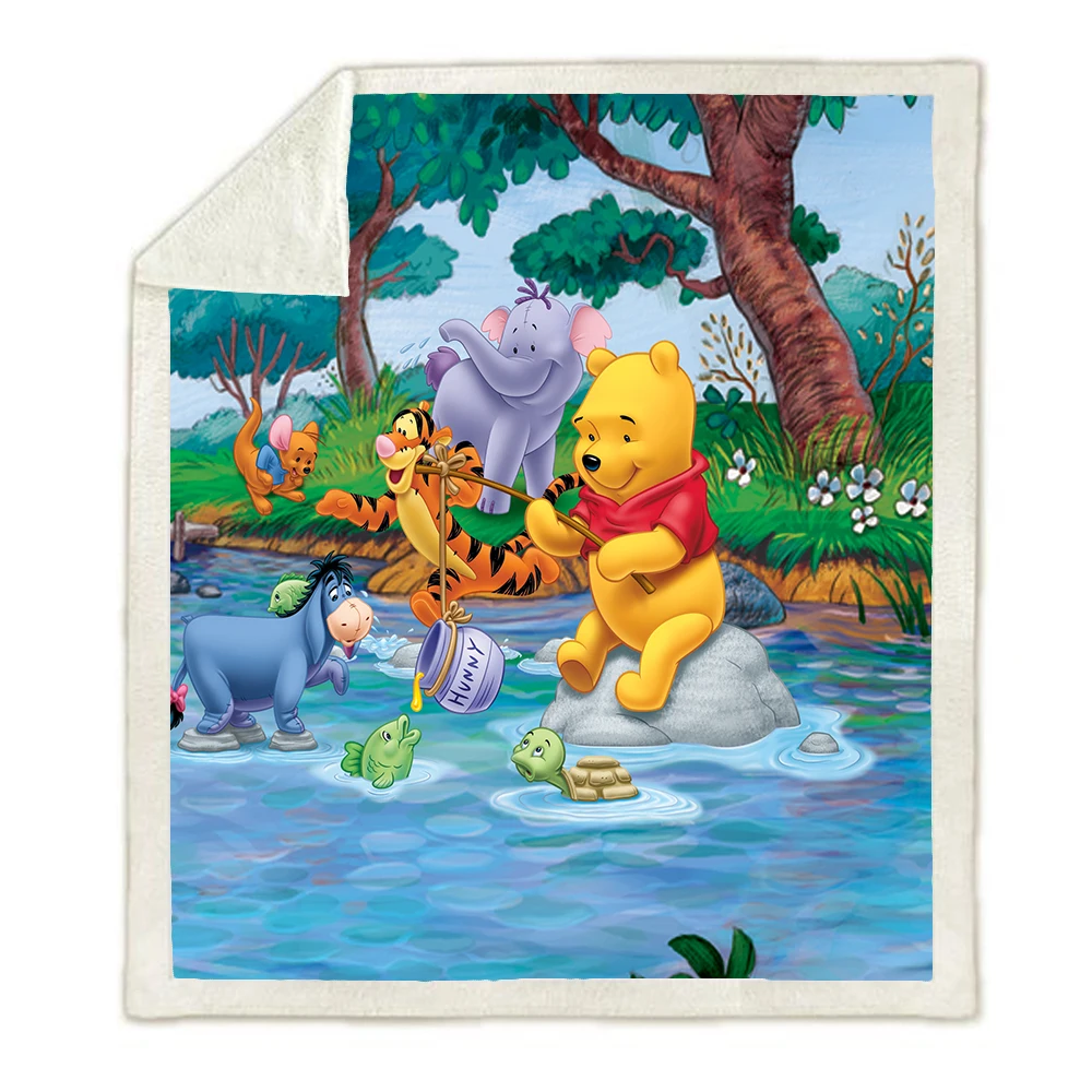 Disney Winnie the Pooh Tigger Blanket Children Flat Sheet Bedspread Bedroom Decoration for Adult Kid Birthday Gift Custom Image | Дом и сад