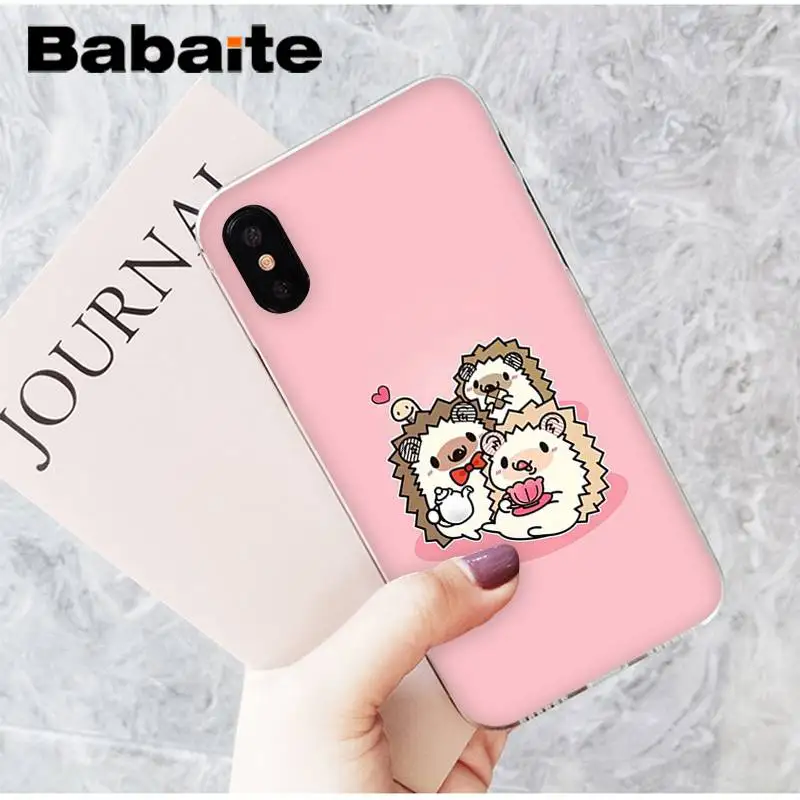 Babaite мультфильм Ежик животное cutejpg шаблон чехол для телефона для iPhone 8 7 6 6S Plus X XS MAX 5 5S SE XR 11 11pro 11promax