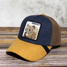 High quality Goorins Animal farm SUEDE trucker cap mesh snapback hip hop hats for men jean GRIZZLY embroidery baseball cap