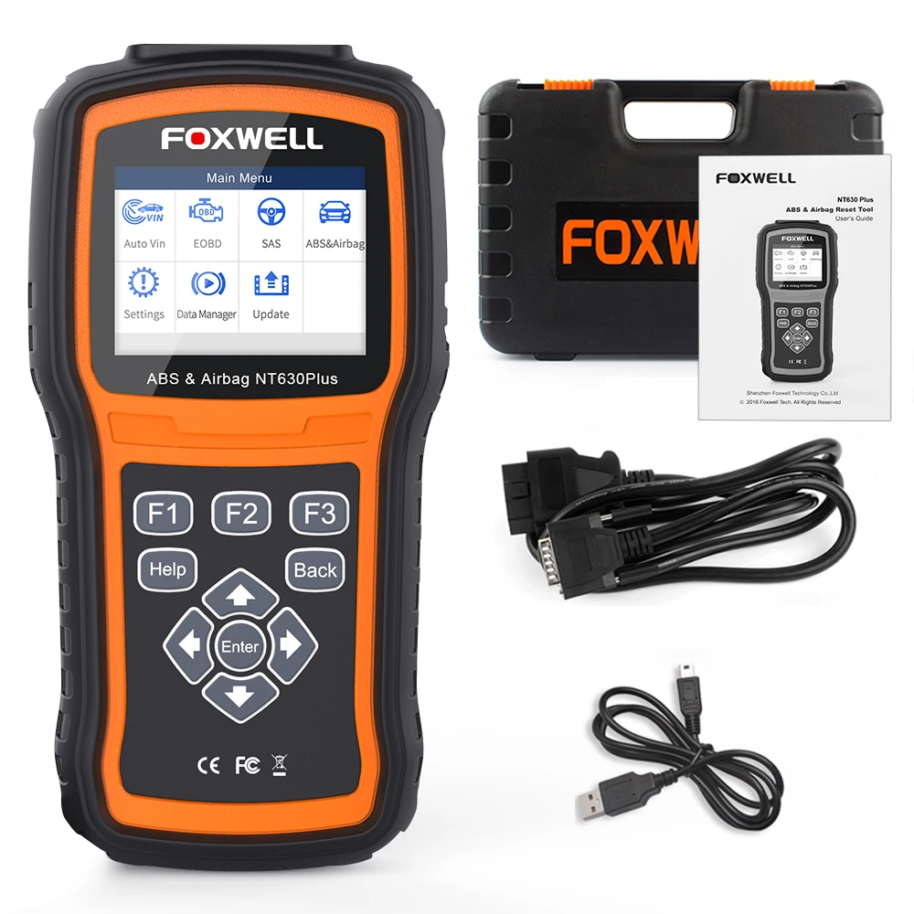 Foxwell NT630 Plus OBD2 ABS Автомобильный сканер SRS подушка безопасности сброс данных Универсальный диагностический инструмент считыватель кода OBD 2 сканер