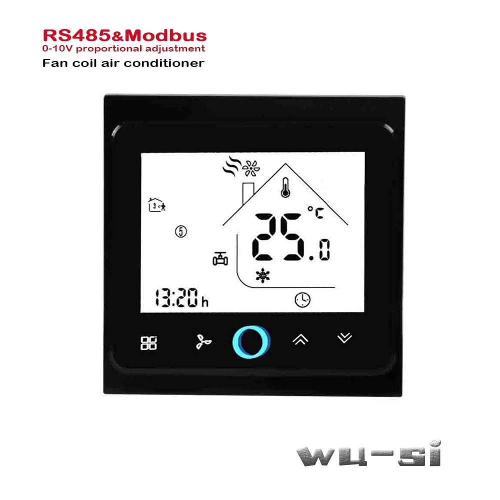 Proportioneel valve 0-10V signaal control & RS485 4pipe 2Pipe fan coil unit for cooling/heating Control switch,95-240VAC,24VAC