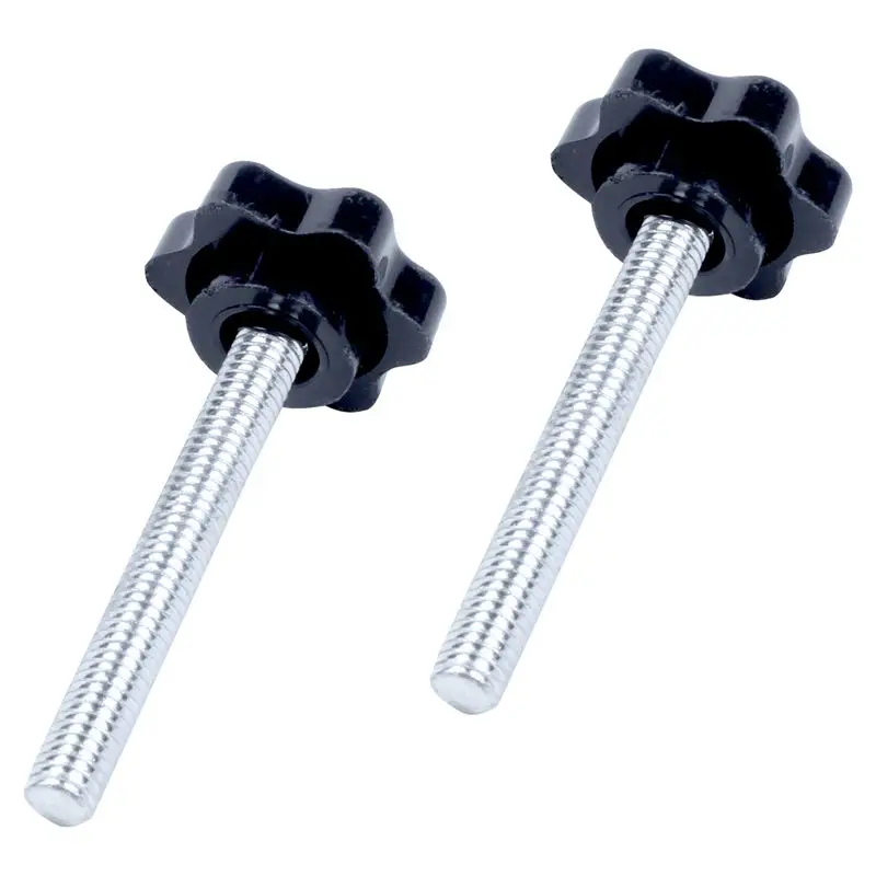 12x черный+ серебристый запасные части M6x45mm с наружной резьбой рифленая ручка звезда Ручка