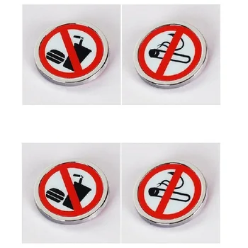 

Sticker No Smoking No eating Sign Car Vehicle Truck Do Not Smoke Round Decal Door Decoration for Automobiles Stickers on Cars