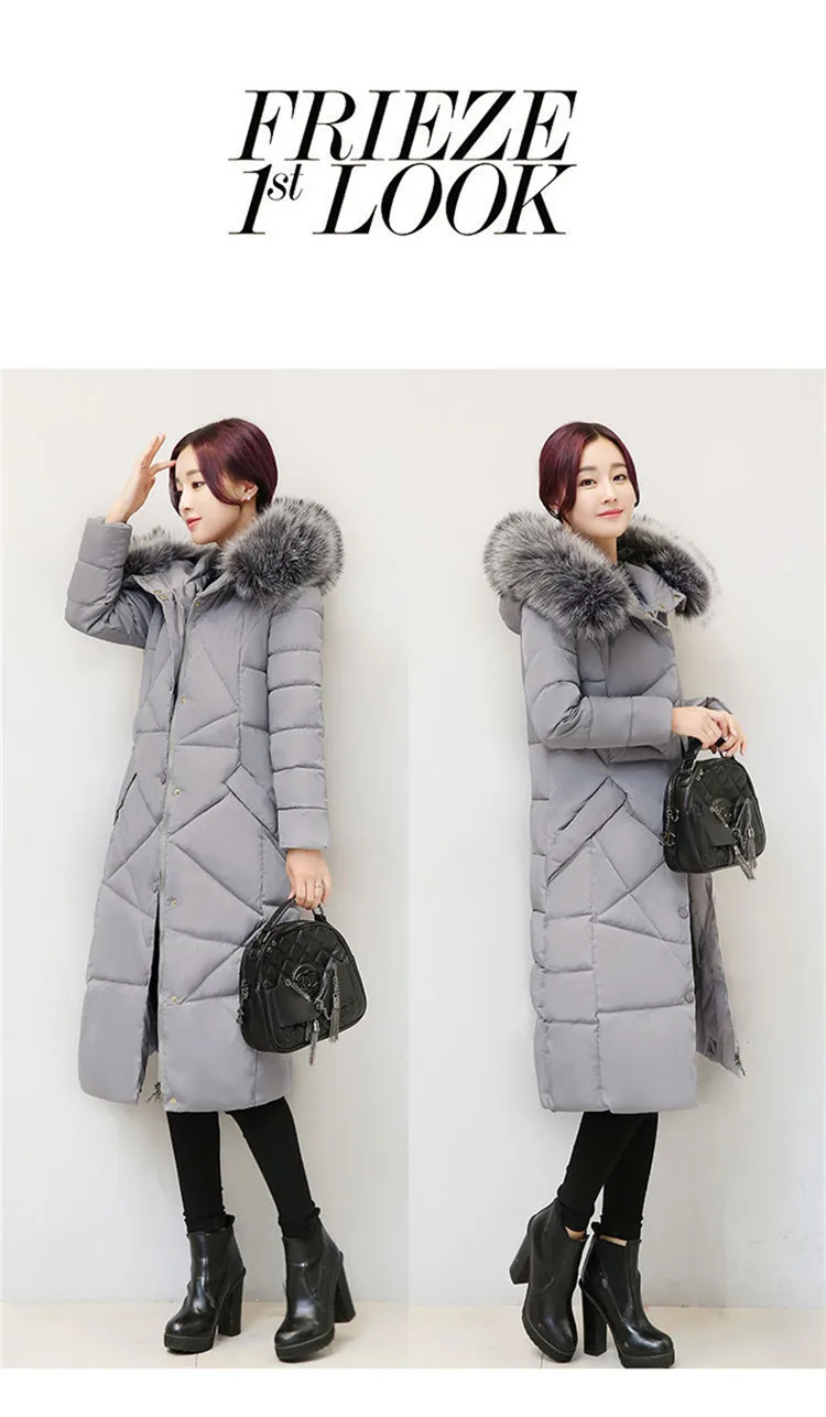 Brand China Gedi Love down Jacket Women's Long Winter Large Fur Collar Slim Fit Thick Large Size Coat Price