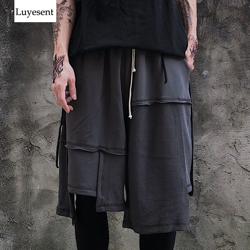 

Harajuku Women Irregular Cool Short Pant 2022 Lady Elastic Drawstring Waist Knee Length Hipster Trousers Summer Sport New Pants