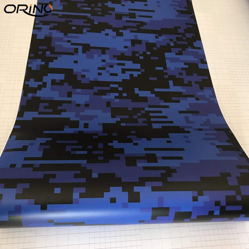 Black Blue Digital Vinyl Film Sticker-2