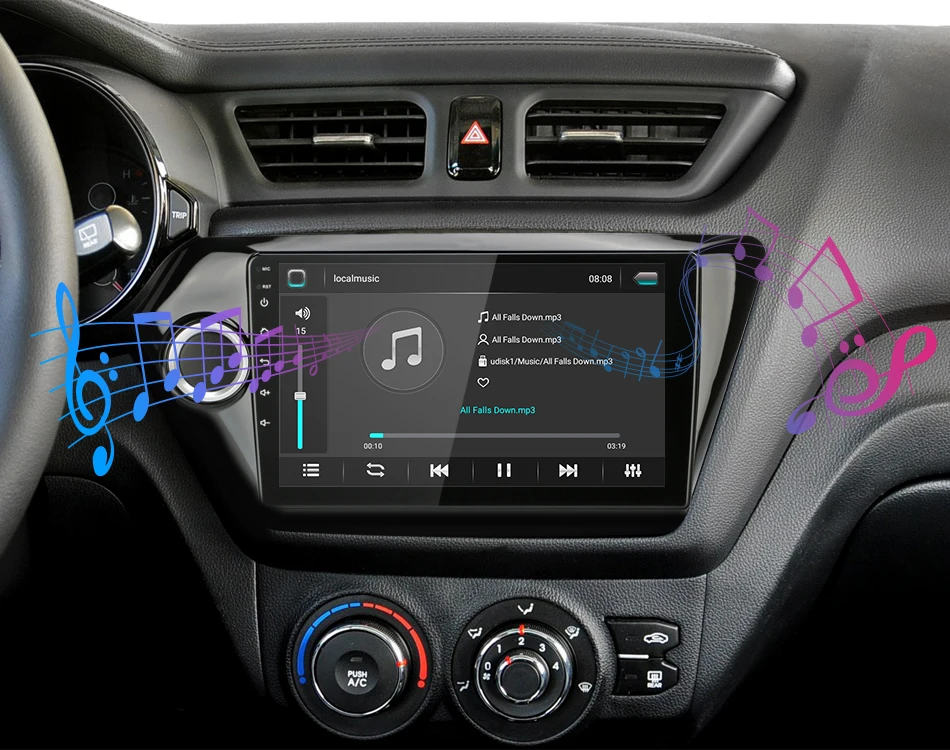 9 дюймов ОС Android 9,1 для Kia K2 Rio 3 2011- автомобильный gps-навигация, радио, стерео DVD мультимедийный плеер wifi Bluetooth 2+ 32GB
