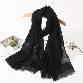 

Fashion Luxury Brand Print Viscose Shawl Scarf Women High Quality Printe Warm Hijabs and Wraps Black