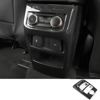 

Lsrtw2017 Carbon Fiber Abs Car Rear Armrest Trim Outlet Cover Anti-kick for Ford Explorer 2019 2020 2021 Accessories Auto