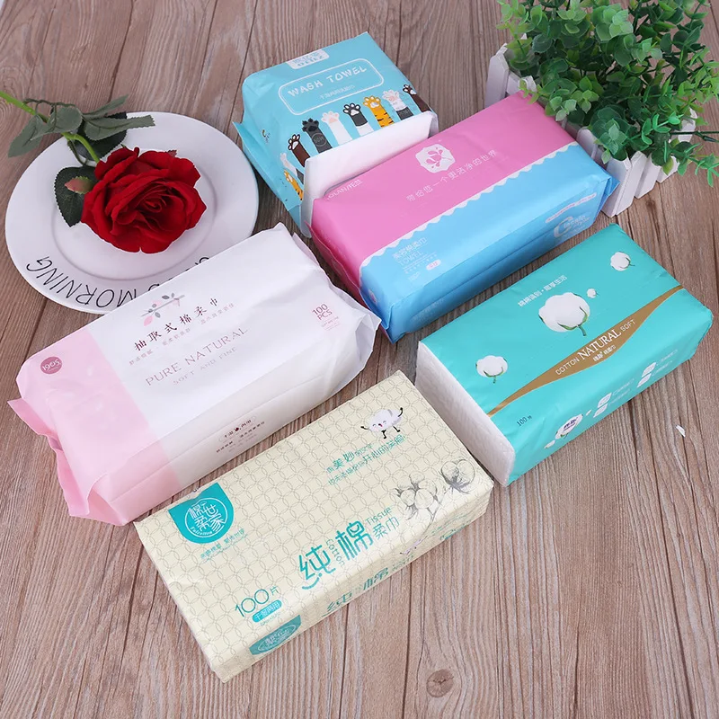 

Disposable Beauty Cotton Towel Soft Face Towel Care Health Bathroom Facial Paper Tissues Pads