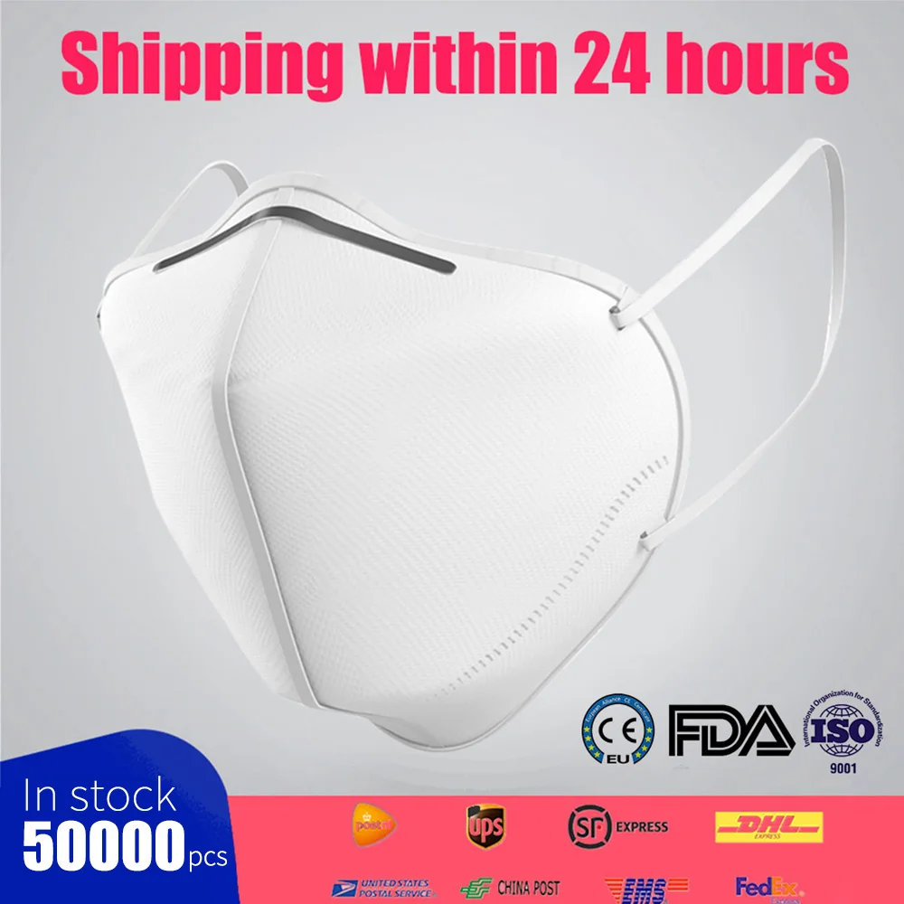 

50000Pcs Respirator Mask Ce Mask Dust Mask Dustproof Anti-fog And Breathable Face Mask 95% Filtration Mask FFP2 Masks