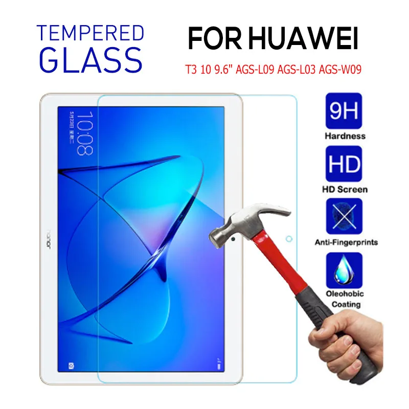 Закаленное стекло для huawei Медиа Pad T3 10 протектор экрана для huawei Honor игровой коврик 2 9," Крышка планшета пленка AGS-L09 AGS-L03 - Цвет: Clear
