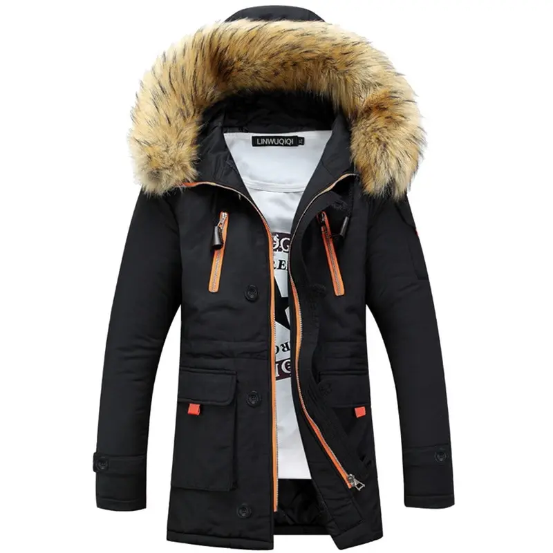 New winter jacket men Casual Warm Parka Men coat Fashion Detachable Fur Hooded Mens Jackets and Coat Veste Homme Plus Size