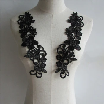 

fashion style DIY new arrive crafts sewing accessories patches embroidery lace collar clothing exquisite YL252 a pair for sale
