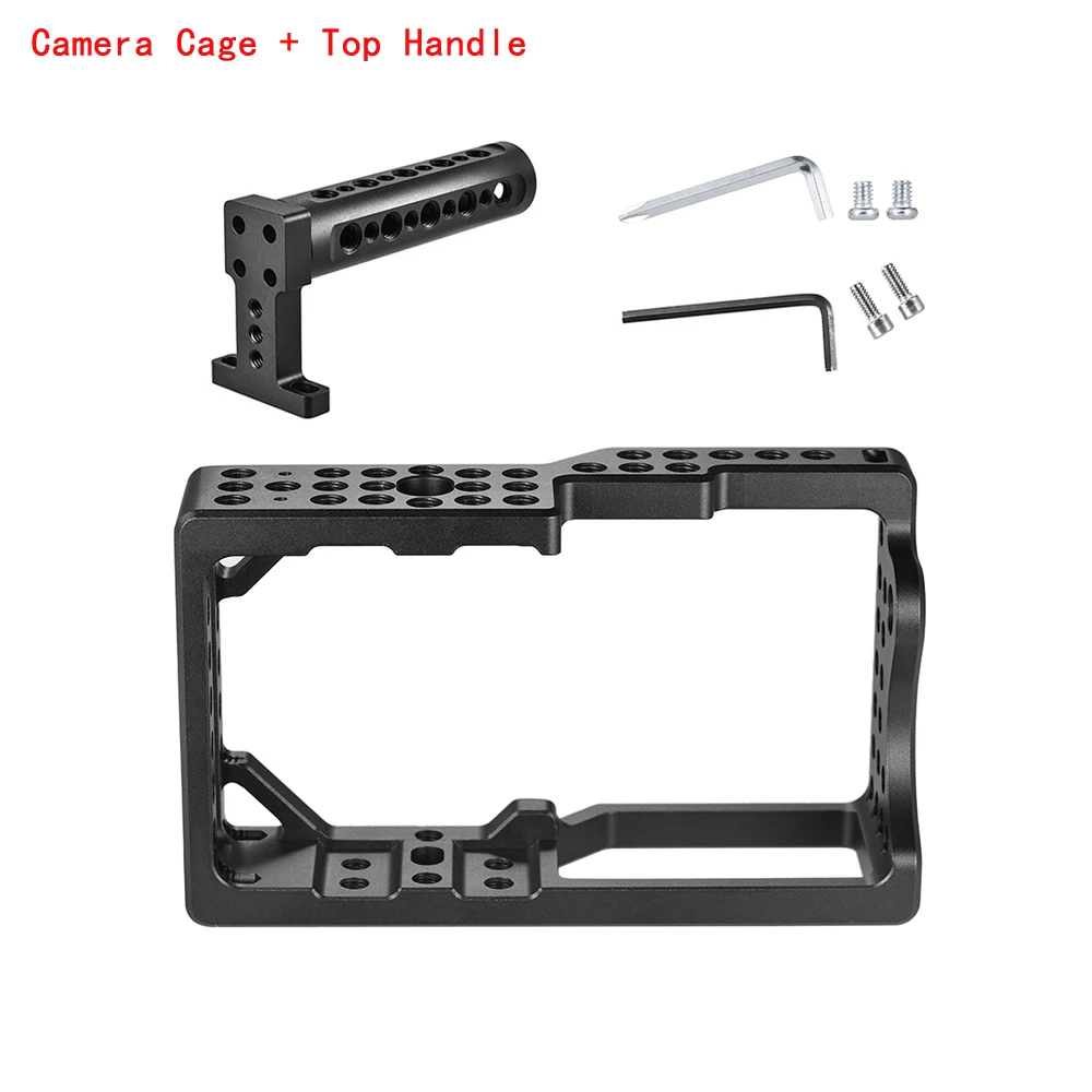 Cage Handle Andoer видео камера клетка стабилизатор+ верхняя ручка/база/стержни для камера bmpcc для крепления следования фокуса/монитора/штатива/светодиодный свет - Цвет: Cage Handle