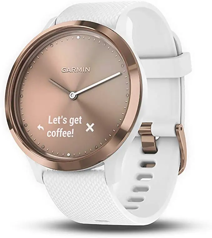 Garmin vivomove HR классические часы с монитором сердечного ритма часы для фитнеса водонепроницаемые спортивные часы для плавания dz09 золотые - Цвет: Белый