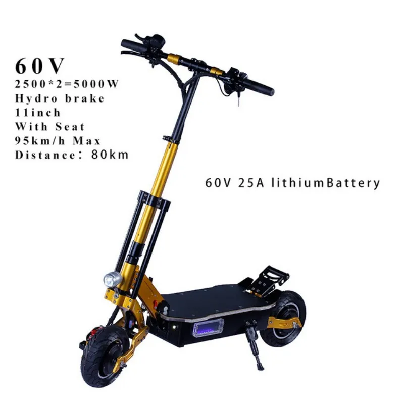 5000 Вт Электрический скутер Patinete Electronic Adulto E Электрический скутер samsung Hulajnoga Elektryczna Patinete Monopattino Elettrico - Цвет: 60V 25AH