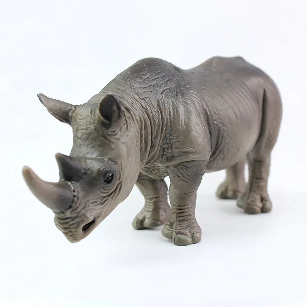 

Simulation Rhinoceros Figure Collectible Toys Rhinoceros Wild Animal Action Figures Kids Animal Sandtable Scene Toy