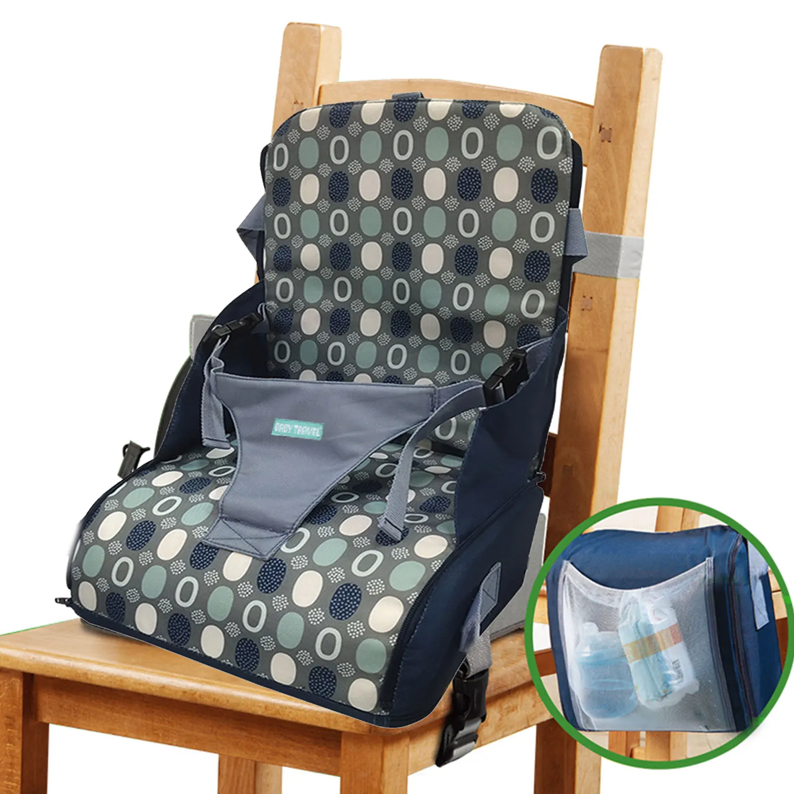 Child Dining Chair Booster Cushion Student Seat Cushion Removable And Adjustable Portable Baby Seat Sponge