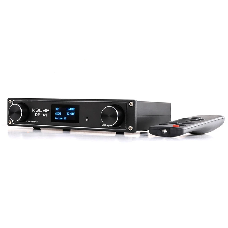 Kguss Dp-A1 Hifi Цифровой усилитель звука Bluetooth Csr64215 Bluetooth 4,2/Usb/Fiber/коаксиальный/Aux вход 24 бит 192 кГц 120 Вт X 2 Apt