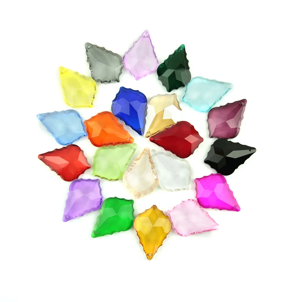 

5pcs Maple Leaf Colors Crystal Pendants Chandelier Crystal Accessories Home & Wedding DIY Decoration