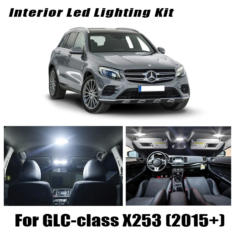 Комплект купольсветильник светодиодных ламп Canbus для салона Mercedes Benz GLC class X253 GLC250 GLC300 GLC350 (2015 +) 11 шт.|Сигнальная