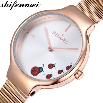 

shifenmei Fashion Women Stainless Steel Casual Watch Luxury Analog Quartz Crystal Wristwatch Fashion Casual Female Wristwatch