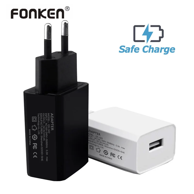 FONKEN 5 в 2A 1A USB зарядное устройство Универсальный 10 Вт Быстрая зарядка Телефон Питание планшета адаптер портативный Зарядка для телефона power Bank