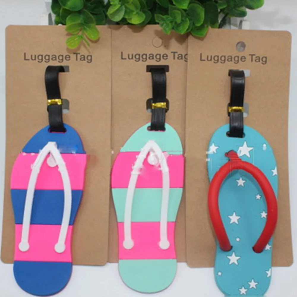 Slipper Travel Accessories Creative Luggage Tag Silica Gel Suitcase Id Address Holder Baggage Boarding Tags Portable Label