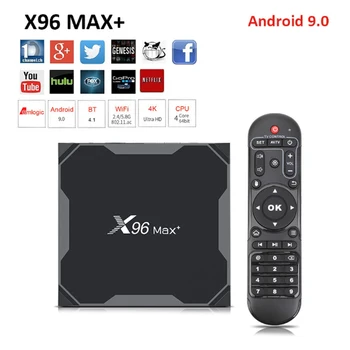 

X96 max plus Smart TV Box Amlogic S905X3 Android 9.0 Quad Core 4G 32G/64G 2.4G&5.0G Dual WIIF BT4.0 8K HD Set top box PK X96 MAX