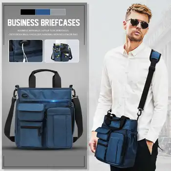 

Men's Multifunction Nylon Business Shoulder Bag Waterproof Large Capacity Crossbody Bag For Men Messenger Bag Travel Bags