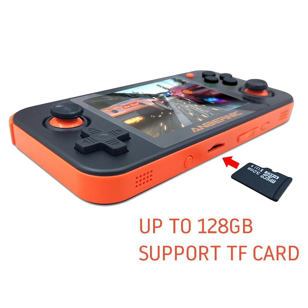 ANBERNIC 16G RG350 ips Ретро игры 350 видео игры обновленная игровая консоль ps1 игра 64 бит opendingux 3,5 дюймов 2500+ игры rg350