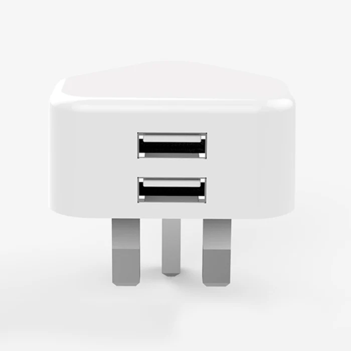 Настенное зарядное устройство адаптер двойной USB Великобритания 3 контактный разъем путешествия зарядка прочный для мобильного телефона AS99
