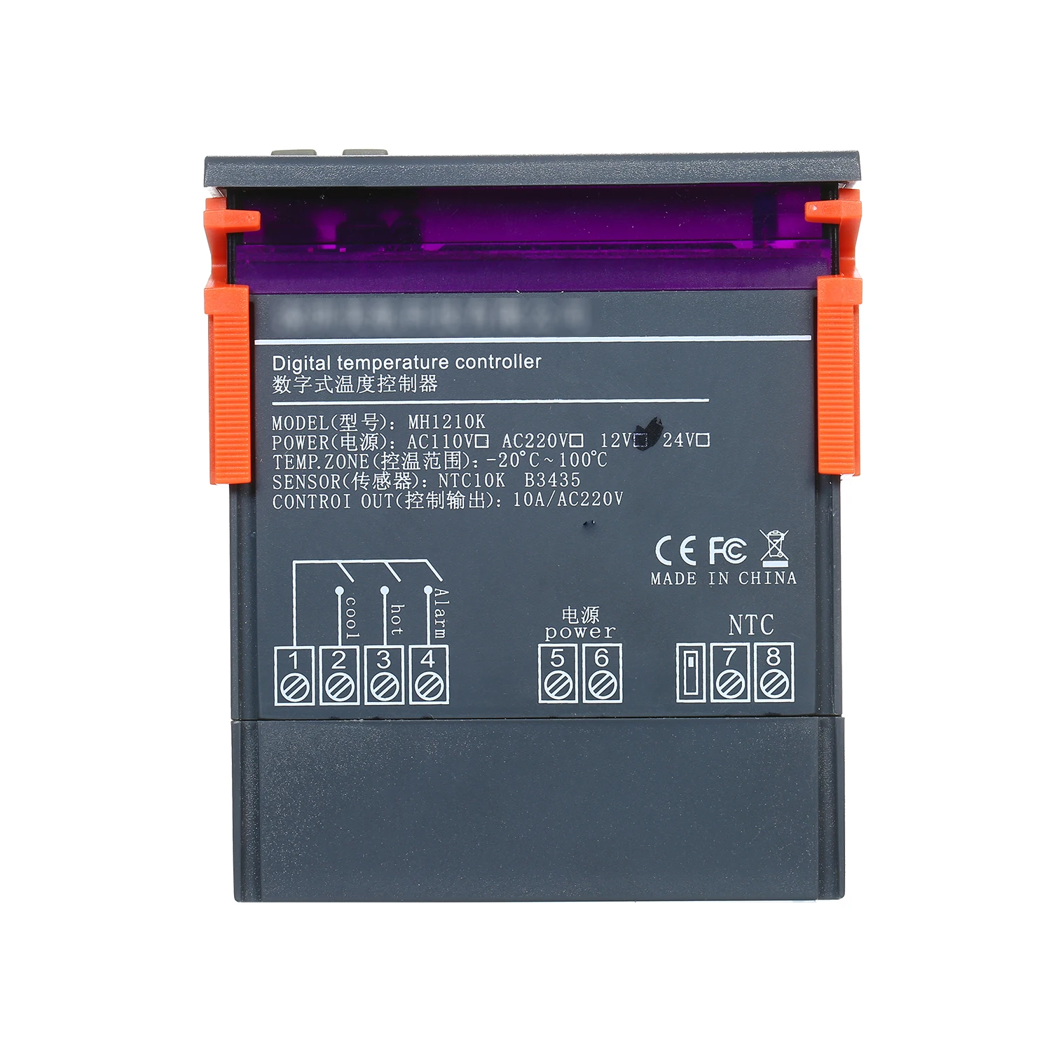 12V-20~100℃ Digital Temperature Controller Smart LED Digital Display Thermostat Heating Cooling Temperature Calibration Control