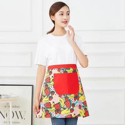 Корейская версия милых взрослых чистый бюст фартук личности Ресторан кухонная рабочая одежда половина талии Короткие