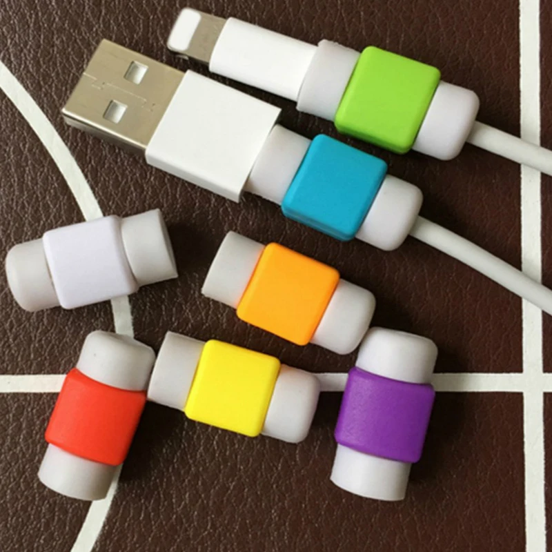 10 шт USB кабель протектор Saver Наушники Шнур защита провода крышка зарядного