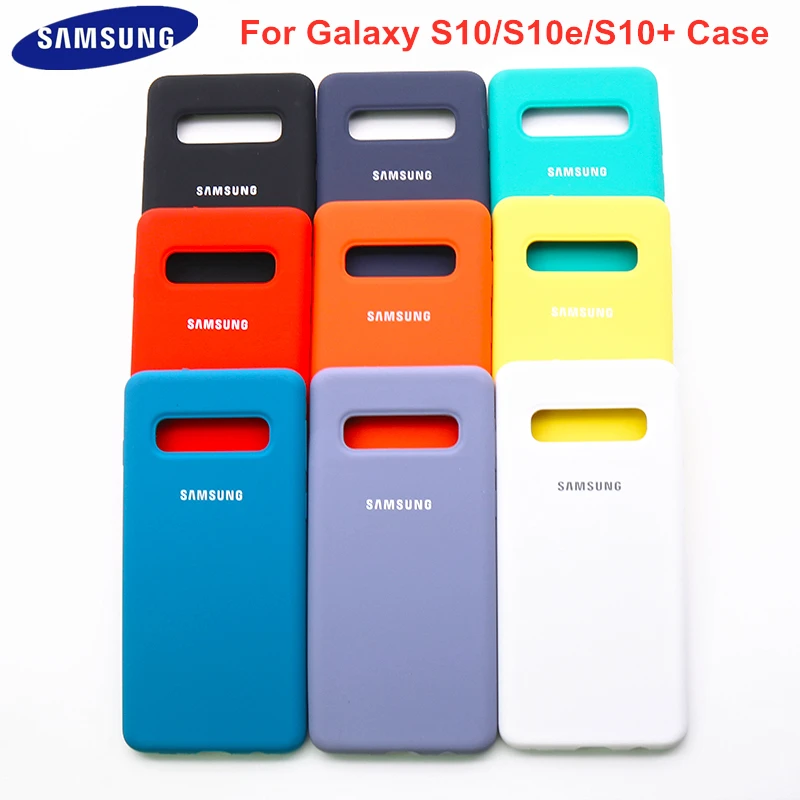 Силиконовый чехол S10Plus 100% Оригинальный для Samsung Galaxy S10e шелковистая мягкая на