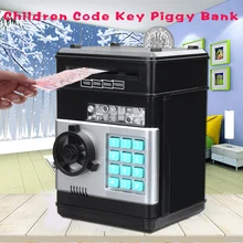 Contraseña electrónica, caja de dinero, código, llave de bloqueo, hucha automática, monedas, caja de dinero, Contador, Mini caja fuerte, regalo para niños
