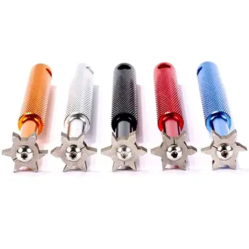 

Golf Club Groove Sharpener Tool Groove Cleaner with 6 Heads Cutters - for Optimal Backspin and Ball Control with Wedges and Util