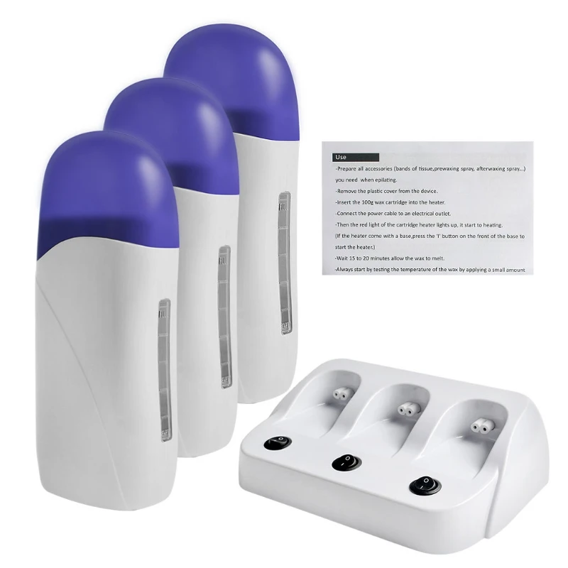 Multifunction Hot Wax Depilatory Roller Body Painless Hair Removal Heater Warmer